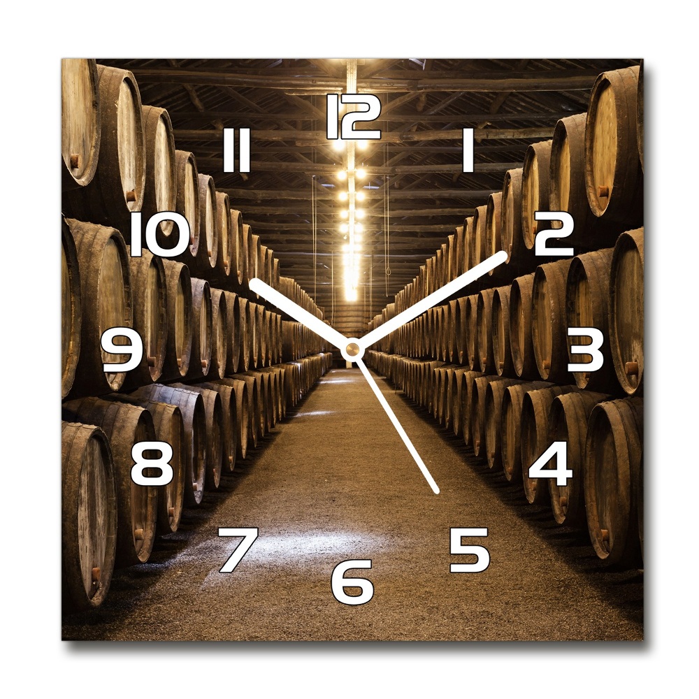 Horloge carrée en verre Vignoble de Porto