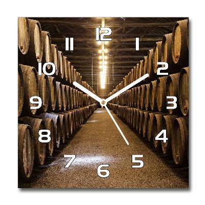 Horloge carrée en verre Vignoble de Porto