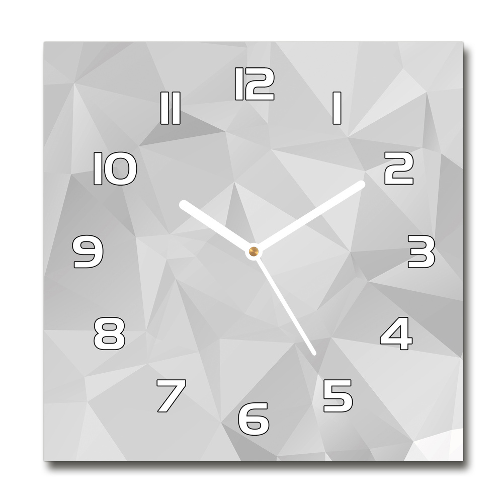 Horloge murale carrée Triangles abstraits