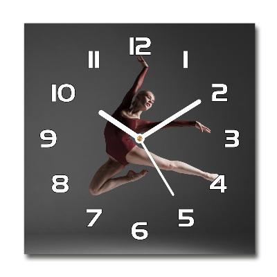 Horloge carrée en verre Danse moderne