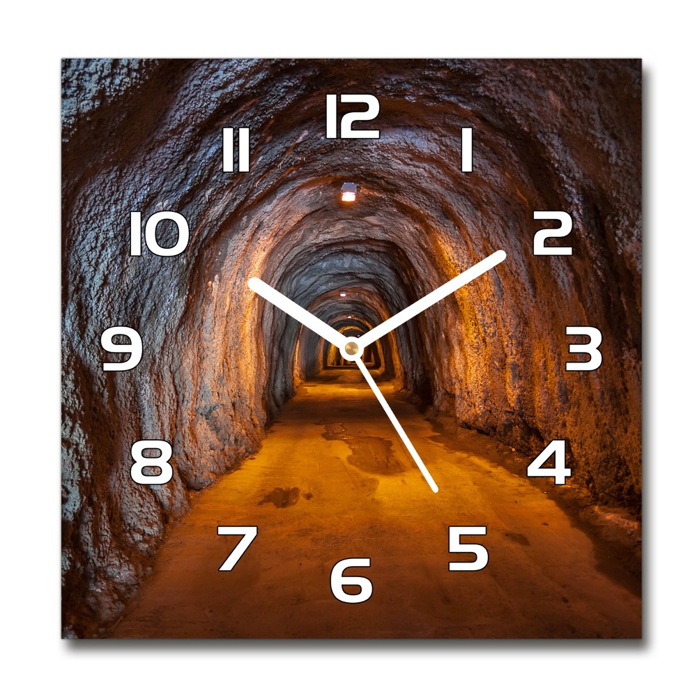 Horloge carrée en verre Tunnel souterrain