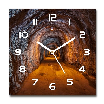 Horloge carrée en verre Tunnel souterrain