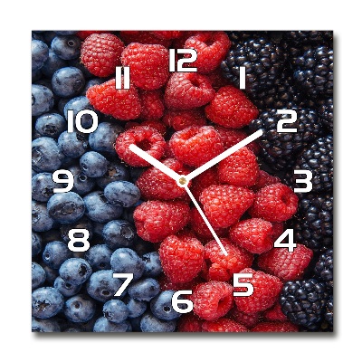 Horloge murale carrée Fruits des bois