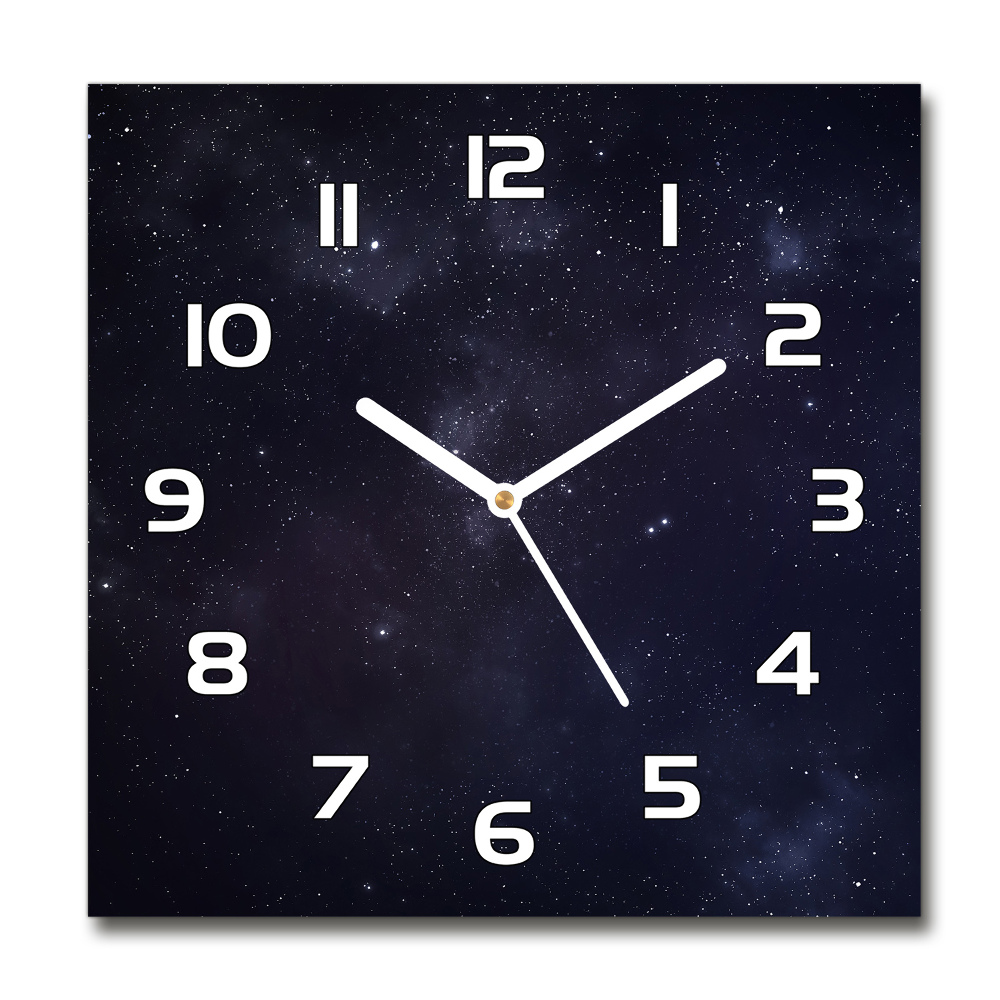 Horloge carrée en verre La constellation