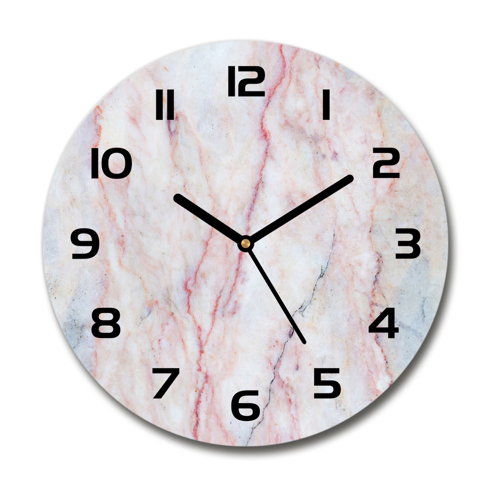 Horloge en verre ronde Marbre