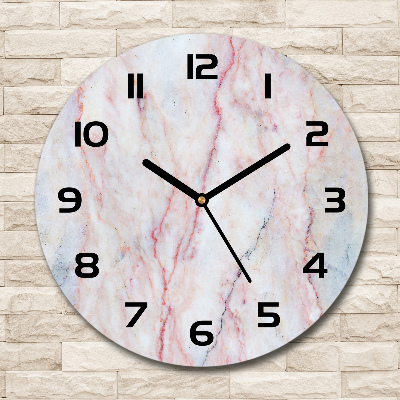 Horloge en verre ronde Marbre