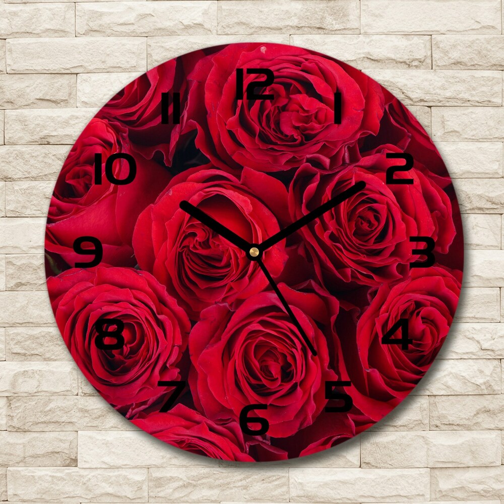 Horloge ronde murale Roses