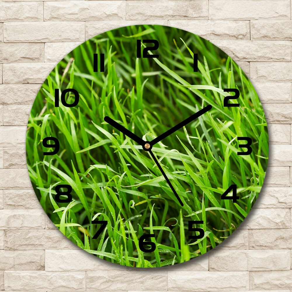 Horloge ronde murale Herbe