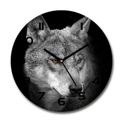 Horloge ronde murale Loup