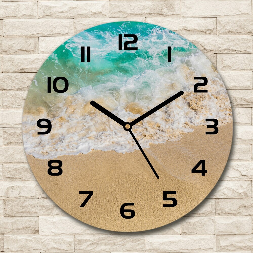 Horloge ronde murale Plage et mer