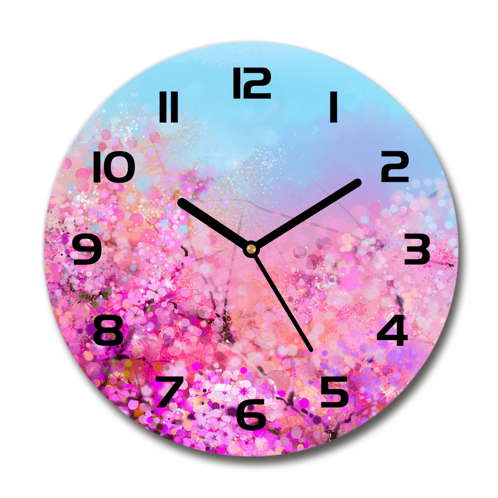 Horloge ronde Fleurs de cerisier