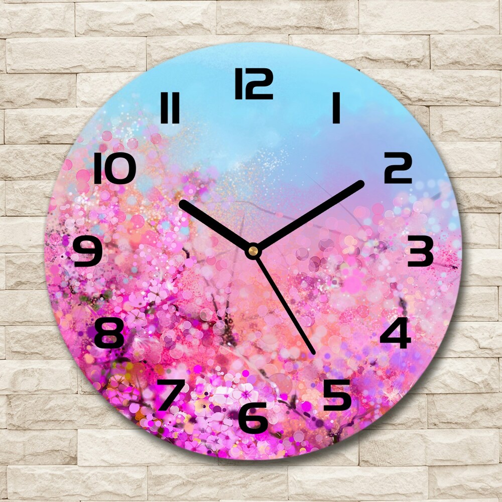 Horloge ronde Fleurs de cerisier