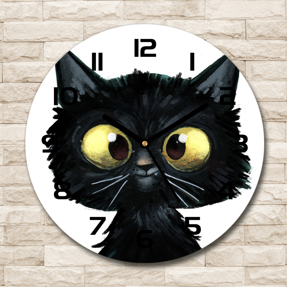 Pendule murale ronde Illustration d'un chat