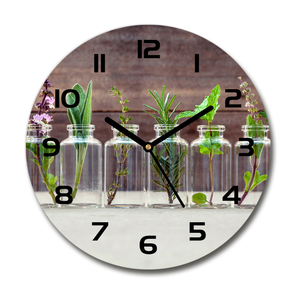 Pendule murale ronde Plantes en pots