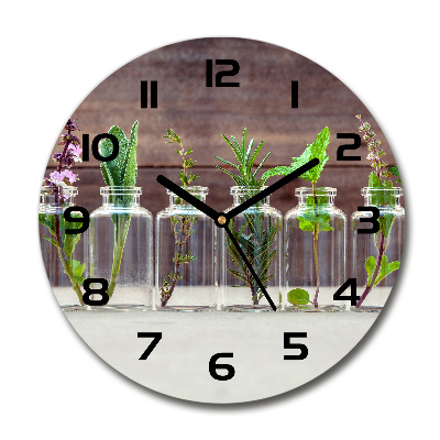 Pendule murale ronde Plantes en pots