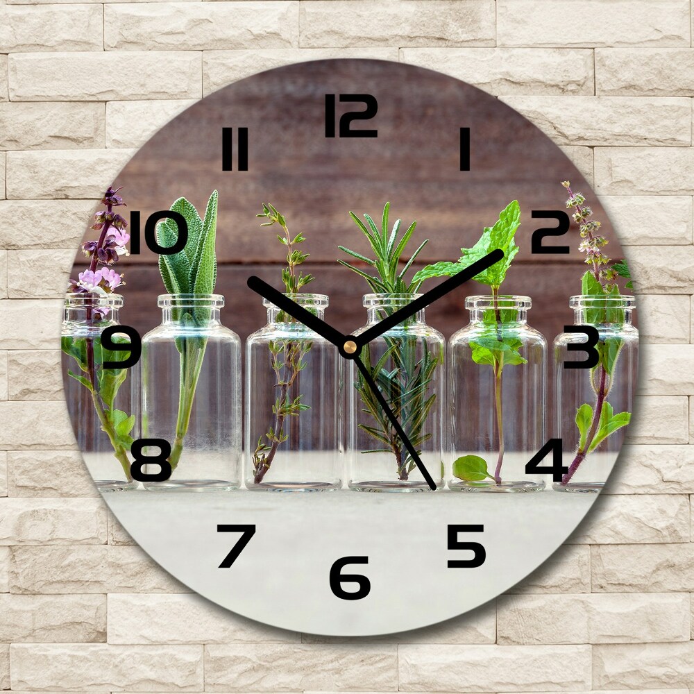 Pendule murale ronde Plantes en pots