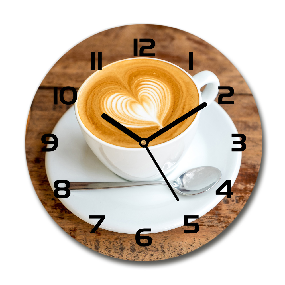 Horloge ronde murale Café dans une tasse