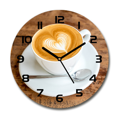 Horloge ronde murale Café dans une tasse