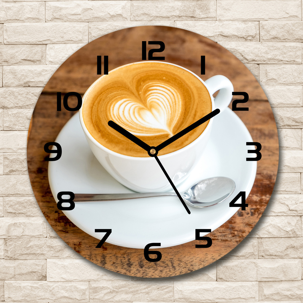 Horloge ronde murale Café dans une tasse