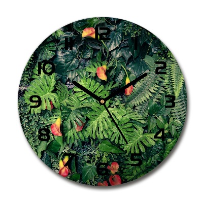 Pendule murale ronde Jungle exotique