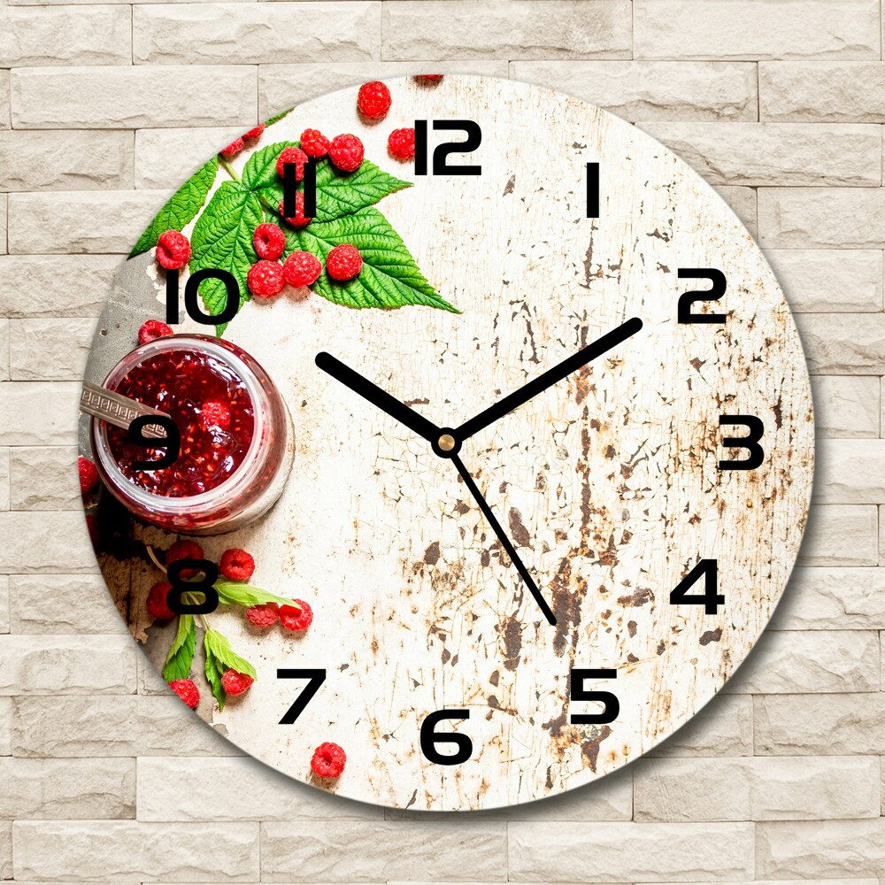 Pendule murale ronde Confiture de framboises