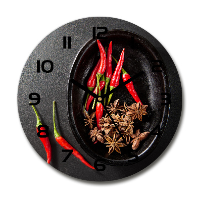 Horloge ronde murale Piments