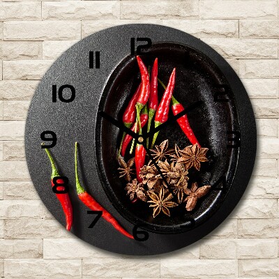 Horloge ronde murale Piments