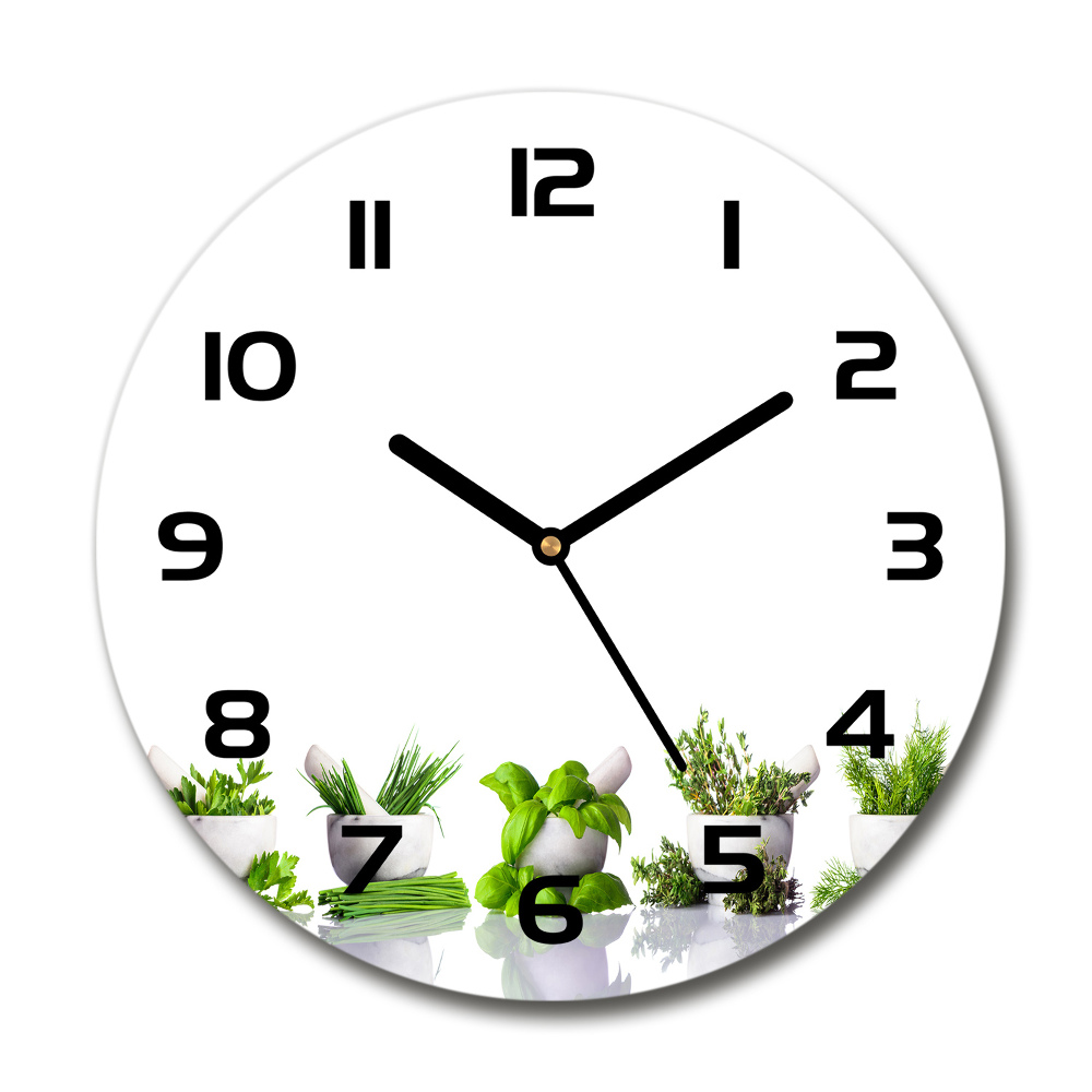 Horloge ronde murale Herbes