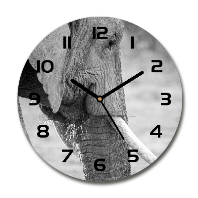 Horloge ronde murale Éléphant