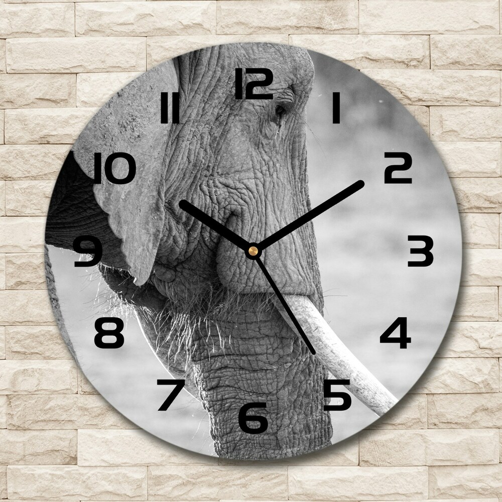 Horloge ronde murale Éléphant