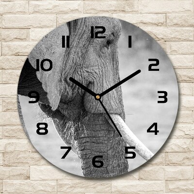 Horloge ronde murale Éléphant