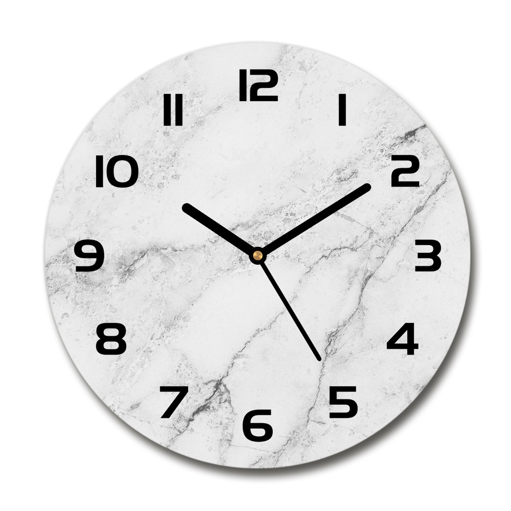 Horloge ronde murale Marbre blanc