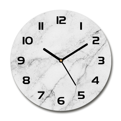 Horloge ronde murale Marbre blanc