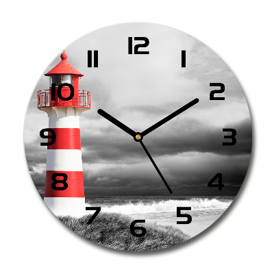 Horloge ronde en verre Phare