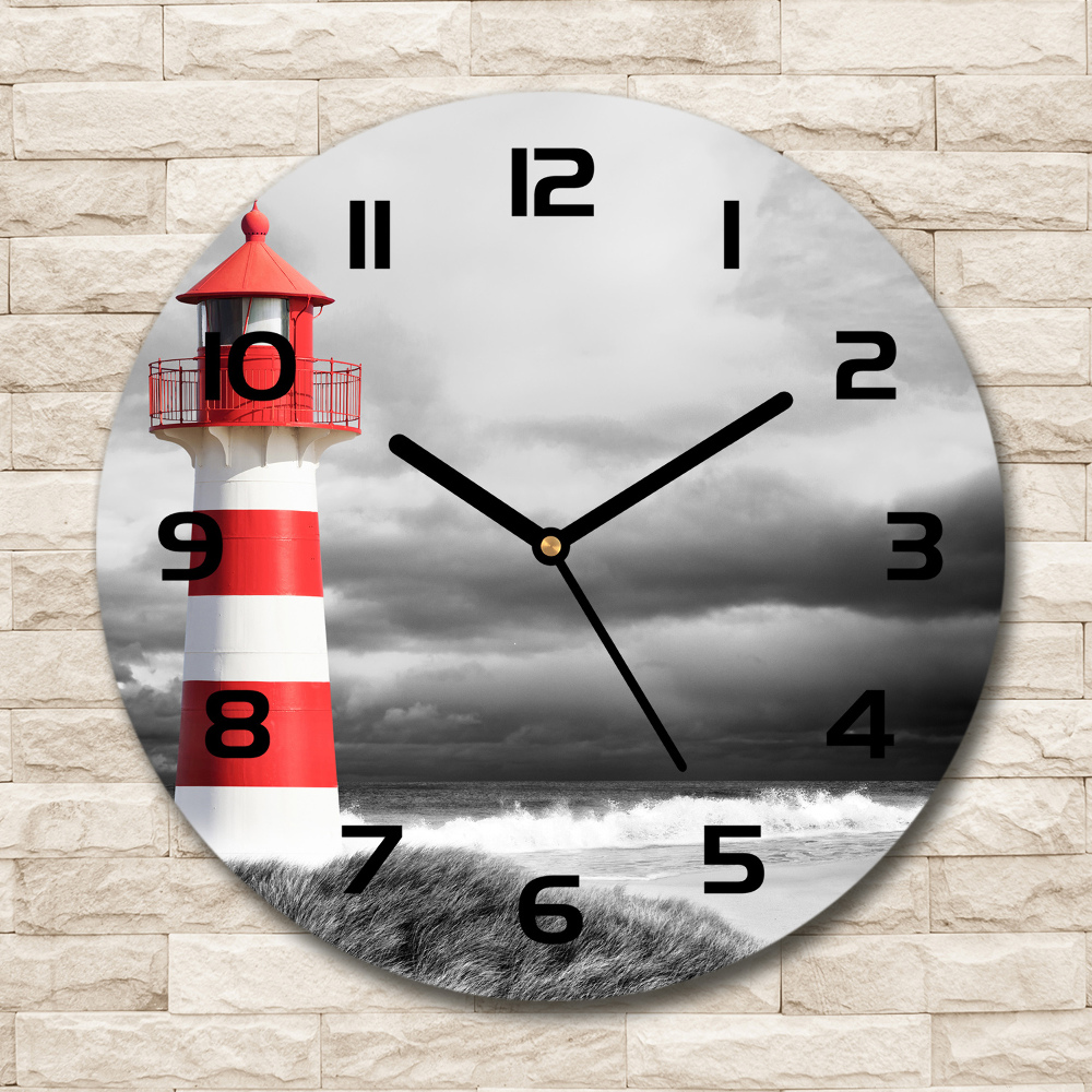 Horloge ronde en verre Phare