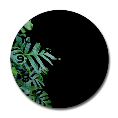 Horloge ronde murale Monstera