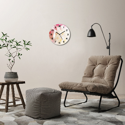 Horloge ronde murale Pivoine