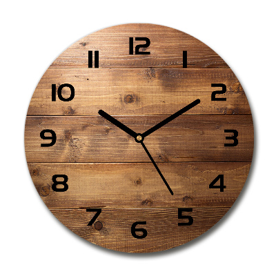 Horloge ronde Fond en bois