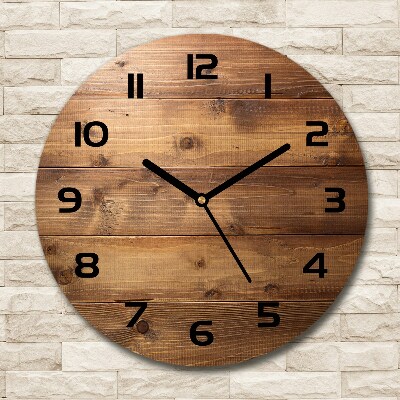 Horloge ronde Fond en bois