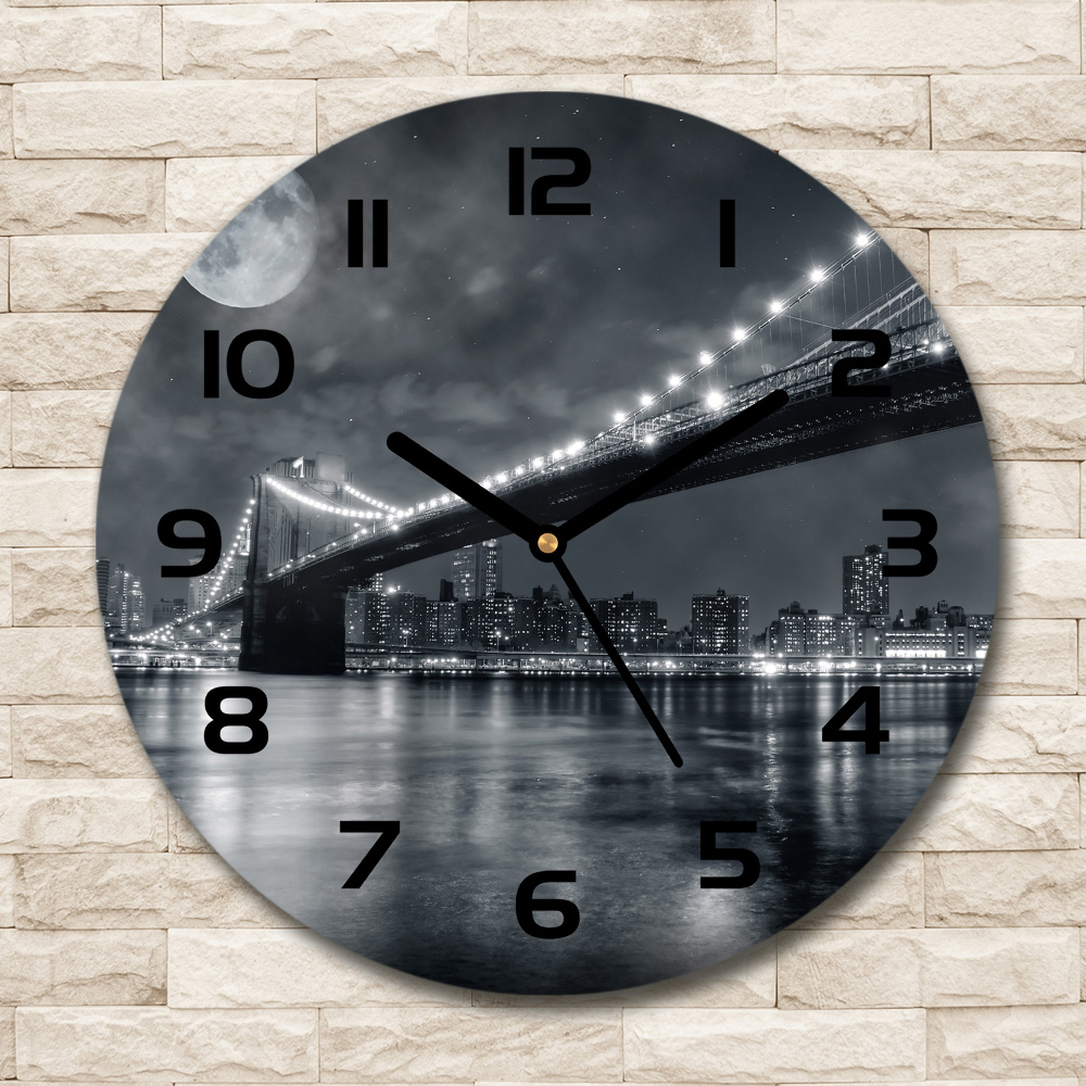 Horloge ronde murale Pont de Brooklyn