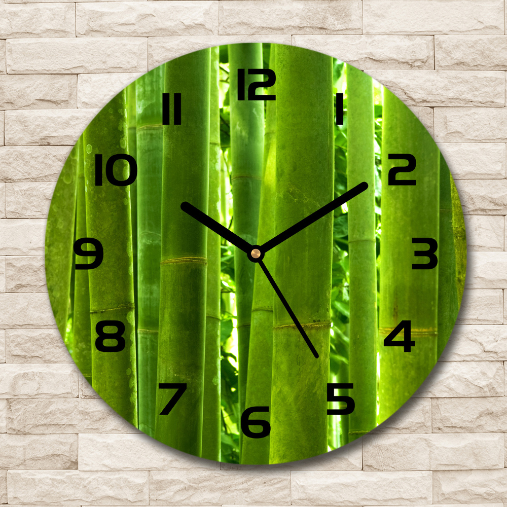 Horloge ronde Bambou