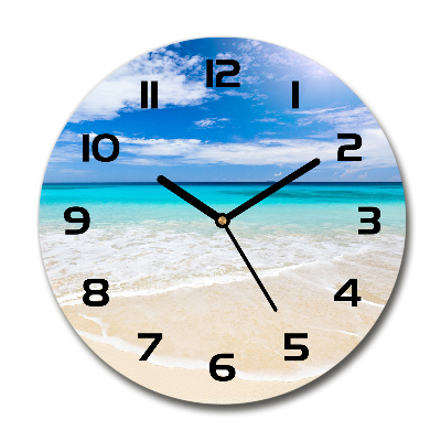 Horloge ronde Plage tropicale océan