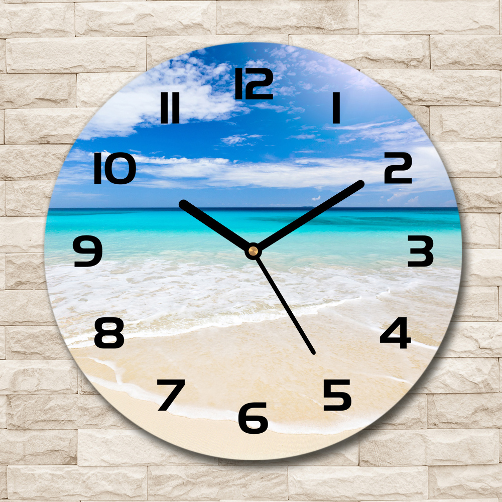 Horloge ronde Plage tropicale océan