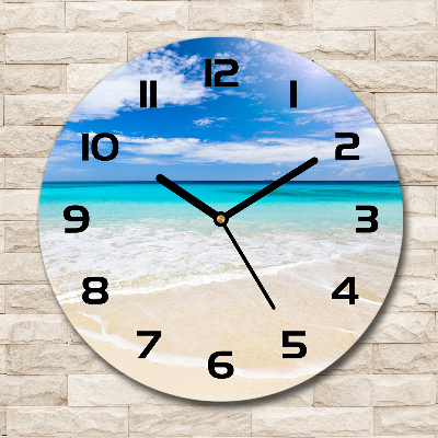 Horloge ronde Plage tropicale océan