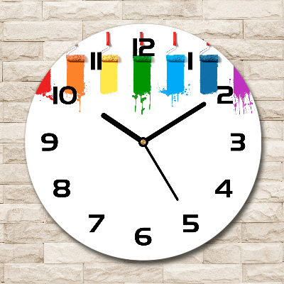 Horloge ronde Rouleaux de peinture