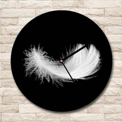 Horloge ronde murale Plume