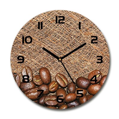 Horloge ronde murale Grains de café