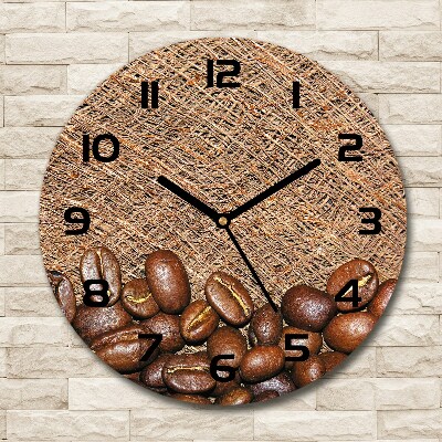 Horloge ronde murale Grains de café