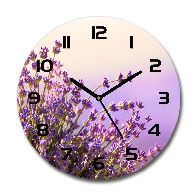 Horloge ronde murale Lavande violette