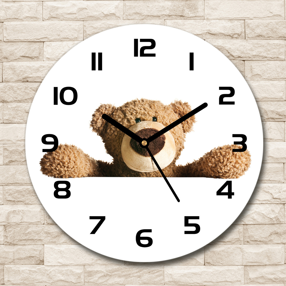 Horloge ronde murale Ours en peluche